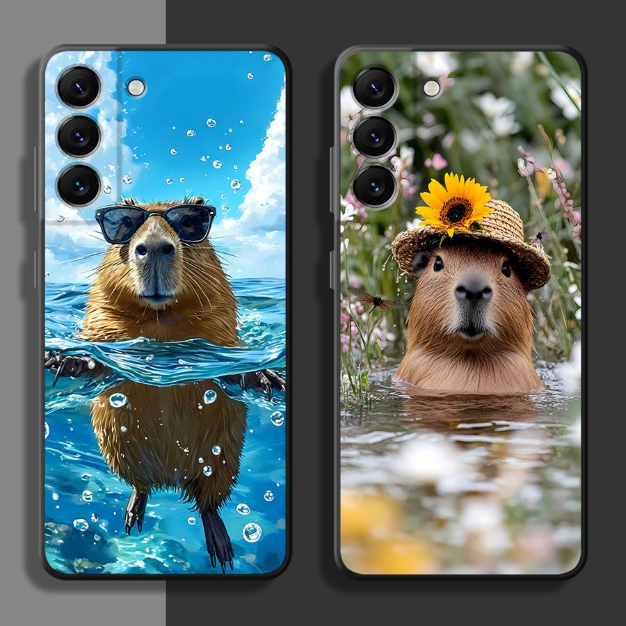 Samsung Galaxy A55 - Etui z motywem kapibary na wakacje