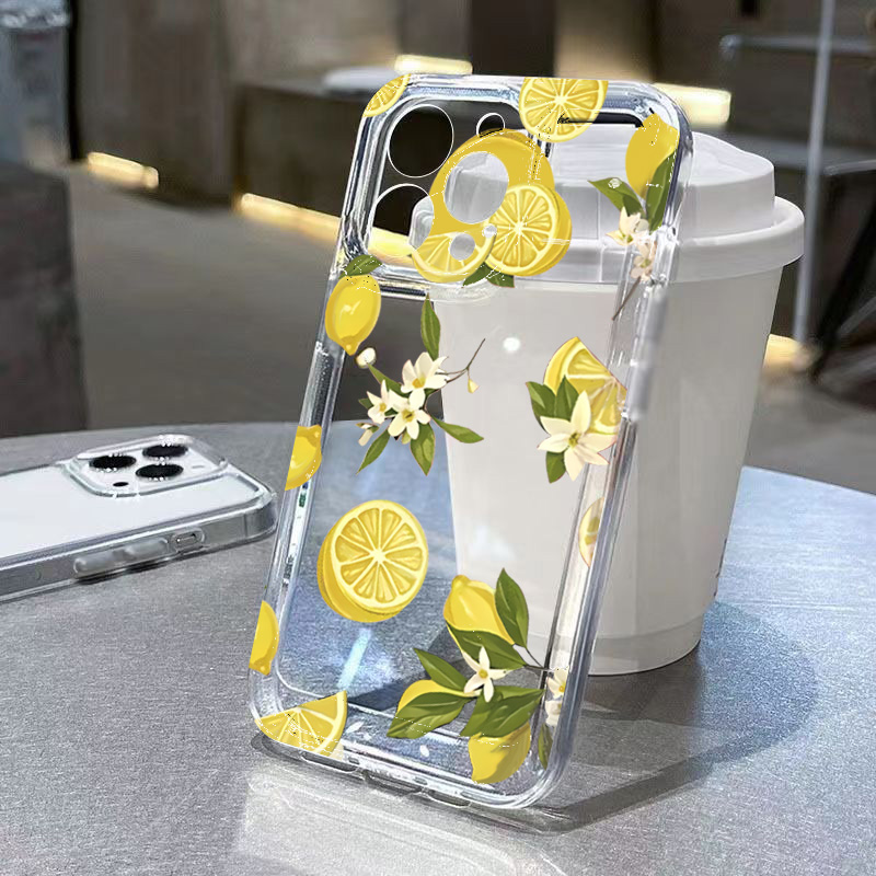 Samsung Galaxy A55 - Letnie owoce Cytryna Kwiat Przezroczyste etui