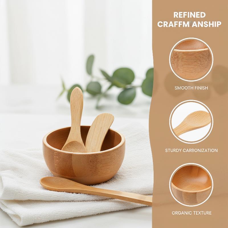 3 szt. Mini Bambusowe Miseczki – Bamboo Cutlery Set recenzja i cena
